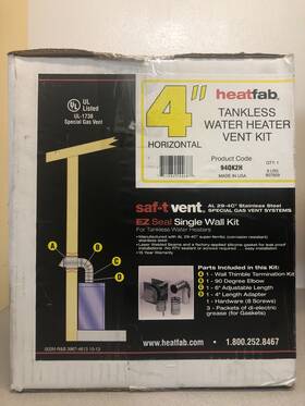 Heat Fab 94qk2h 4 Inch Tankless Water Heater Vent Kit