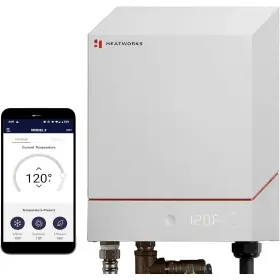 Heatworks 864316000044 Electric Tankless Smart Water Heater No Metal Heating Whole-home Point-of-use