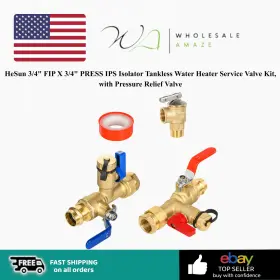 G5d16cp7j Hesun 3/4 Inch Fip X Press Ips Isolator Tankless Water Heater Service Valve Kit