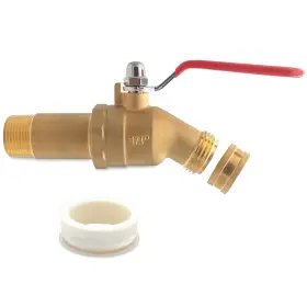 Hoe-006a Hoeine 3/4 In Mnpt Brass Drain Valve With 2 Shank And Garden Hose Adapter - Fast