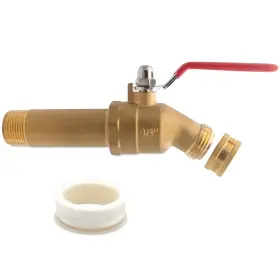 Hoe-006b Hoeine Water Heater Drain Valve 3/4 Inch Mnpt Full Port - Brass Sediment Flush Wit