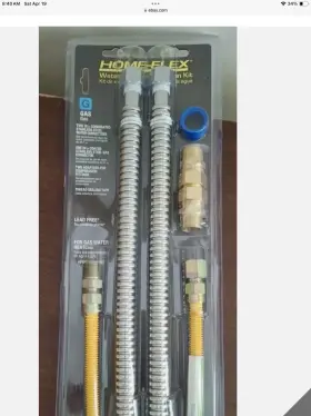 Home-flex 813196024985 Gas Water Heater Installation Kit