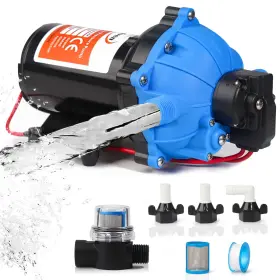 Hzhdven 717504447087 Upgraded Version 12v Dc Rv Fresh Water Pump 7gpm 70psi Five Chamber Self-
