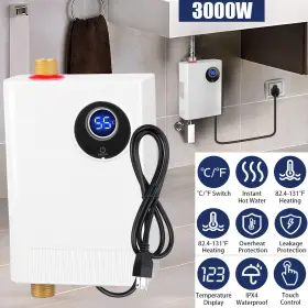 3000w Imountek 730056005642 Electric Tankless Water Heater Instant Hot With Digital Display