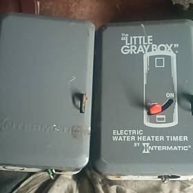 Intermatic 154-02029 The Little Gray Box Programmable Water Heater Timer Manual Lever
