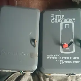 154-02029 Intermatic The Little Gray Box Programmable Water Heater Timer Manual Lever