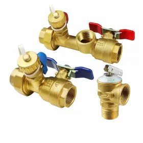 Iococee 631344988893 3/4 Inch Ips Isolator Tankless Water Heater Service Valve Kit With Pressure R