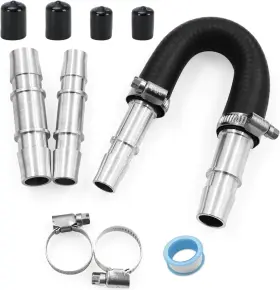 626-001 Jasperautopart Upgrade Aluminum Engine Heater Core Bypass Kit With 5/8 Inch 3/4 Hose Fit F