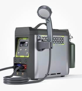 Jocoevol Y-joc-j-0875 Portable Water Heater With Shower Pump Propane Rechargeable Battery 100 Mins 20kbtu