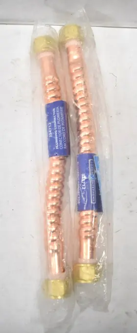 J34712 Jones Stephens Lot Of 2 Copper Corrugated Water Heater Connectors 3/4 Inch Fpt X 12