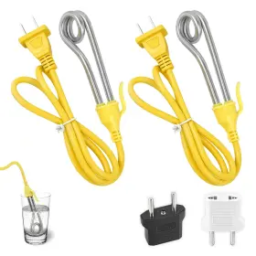 300wimmersionheater-2 Joworthy 2 Pack Dual Voltage Immersion Water Heater 300w 120v/240v Portable Electric