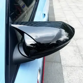 H203-l-zu Juiveel Horns Style Abs Car Exterior Door Mirror Cover Rearview Cap Comp