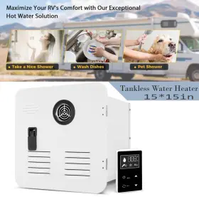 Kartols 077400761015 55000btu Rv Tankless Water Heater Propane Gas On-demand Hot For Wholehouse