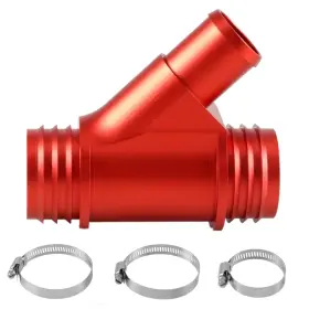 Kpchj22ad Kpalag Cnc Coolant Y-pipe Weldless Aluminum Hose Connector With 3 Clamp