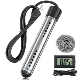 2000w Krikle 445012492406 Portable Water Heater Electric Immersion With Lcd Thermomete