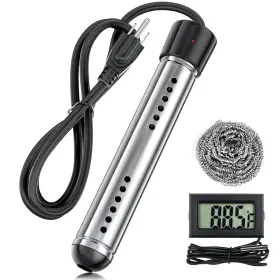 2000w Krikle 776190269168 Portable Water Heater Electric Immersion With Lcd Thermomete
