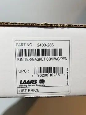 2400-286 Laars Boiler Hot Surface Igniter With Gasket