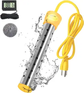 Lakkzoom 716035510833 Immersion Water Heater With 304 Stainless Steel Cover Intelligent Temperature