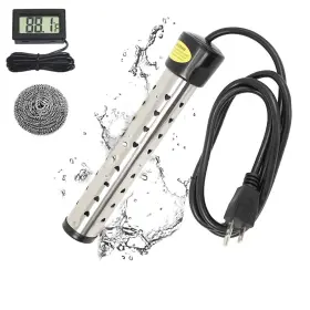 Lakkzoom 716035511052 Immersion Water Heater With 304 Stainless Steel Cover Intelligent Temperature