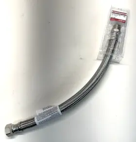 10-1346 Lasco Braided Stainless Steel 3/4 Inch Fip X Mip 18 Long Connector
