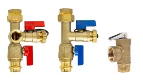Libra Supply 689731654876 3/4 Inch Press Isolation Valve Kit With Pressure Relief For Rheem Tankl