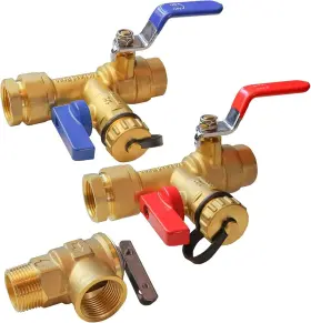 Liulo Tool 445034019025 3/4 Inch Ips Tankless Water Heater Service Valve Kit Brass Isolator And Prv