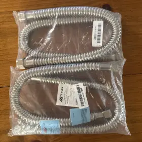 403384 Maintenance Warehouse 2 Pack Stainless Steel Corrugated Flexible Water Heater Hose 3/4 X Fip 24 Inch