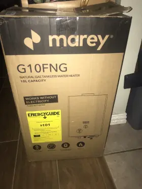 G10fng Marey F10fng Tankless 10l/minute Natgas Water Heater New In Open Box