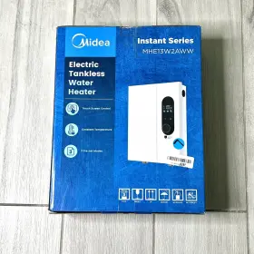Mhe13w2aww Midea 13kw Tankless Water Heater Wi-fi Led Child Safe Efficient 240v White