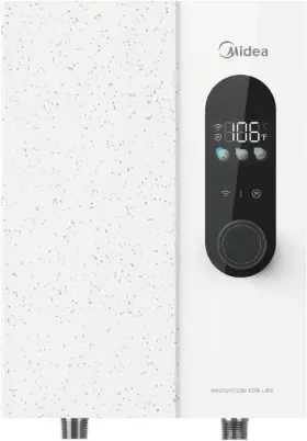Mhe18w2aww Midea 18kw Electric Tankless Water Heater Touch Control Wi-fi Led Display White