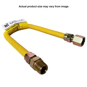 4g0148 Miiflex Polymer Ss Gas Flex Connector 1/2 Inch Mip X Fip 48 Length Od