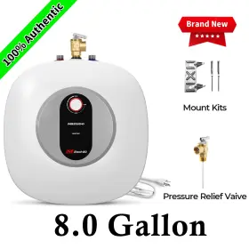 Mizudo 797417575565 Electric Tank Water Heater 8 Gallon 1440w For Wall&floor Mount Rv Sink