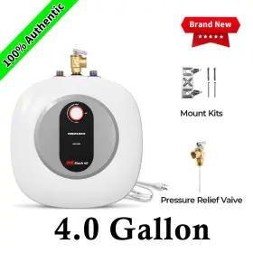 Mizudo 797417575572 Electric Mini-tank Hot Water Heater 4 Gallon Wall&floor Mount Compact Storage