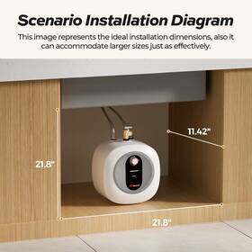Mizudo 797417575589 Instant Hot Water Heater 2.5 Gallon Electric Mini-tank Under Sink And Compact