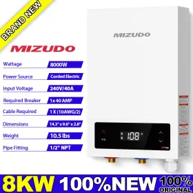8000w Mizudo 240v Instant Hot Tankless Water Heater Electric On-demand 27 000btu