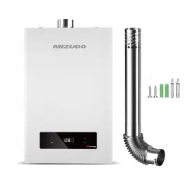 Fdg-cf170aw-lp Mizudo Propane Gas Tankless Water Heater 24l 170000 Btu 7.5gpm Instant With Vent Pipe
