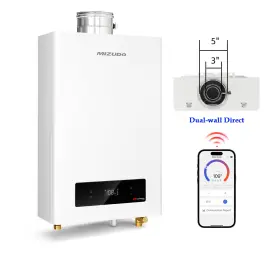 Hw180a0w-lp Mizudo Hot Water Heater Tankless Propane 7.9 Gpm 180 000 Btu Indoor Direct Vent