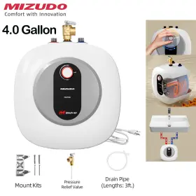 Mdes-et40w-r Mizudo 4.0 Gallon Electric Mini-tank Water Heater Under Sink Compact Instant Hot