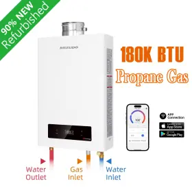 Mizudo-26l-lpg Mizudo 180k Btu Tankless Water Heater Lpg Wifi Control Non Condensing Used