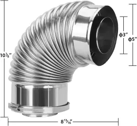 Vp030a4s Mizudo Direct Vent Kit For 3 Inch X 5 Gas Tankless Water Heaters 304 Stainless Steel