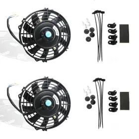 Mostplus 313021614645 Black Universal Electric Radiator Slim Fan Push/pull 12v Mounting Ki