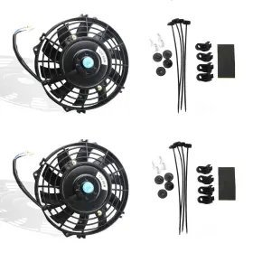Mostplus 711181820997 Black Universal Electric Radiator Slim Fan Push/pull 12v Mounting Kit