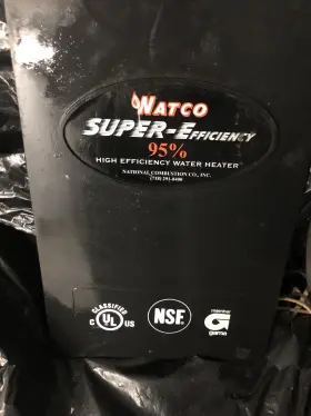 7000-852 Natco High Efficiency Water Heater Black