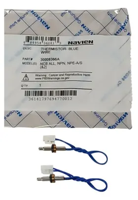 30008366a Navien 2-pack New Thermistor Blue Wire