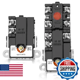 B0dyjmkfnk Nishcon Ewh-00 Electric Water Heater Thermostat Double Element Replace Apcom 90-150f