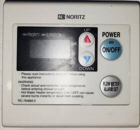 Noritz Rc-7646m-2 Tankless Water Heater Controller