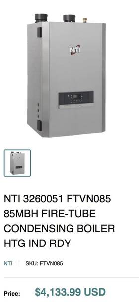 Nti Ftvn08 Residential Condensing Gas Boiler