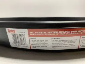 34064 Oatey 26 Inch Plastic Water Heater Pan With 1 Pvc Fitting