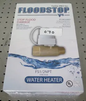 R199361 Onsite Pro 815361001012 Floodstop V4 Fs1/2npt Water Heater Auto Shut Off Ball Valve