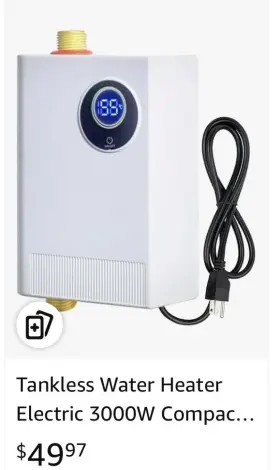 3000w Paddsun 883149833940 Instant Hot Water Heater Electric Tankless On Demand House Shower Sink Usa